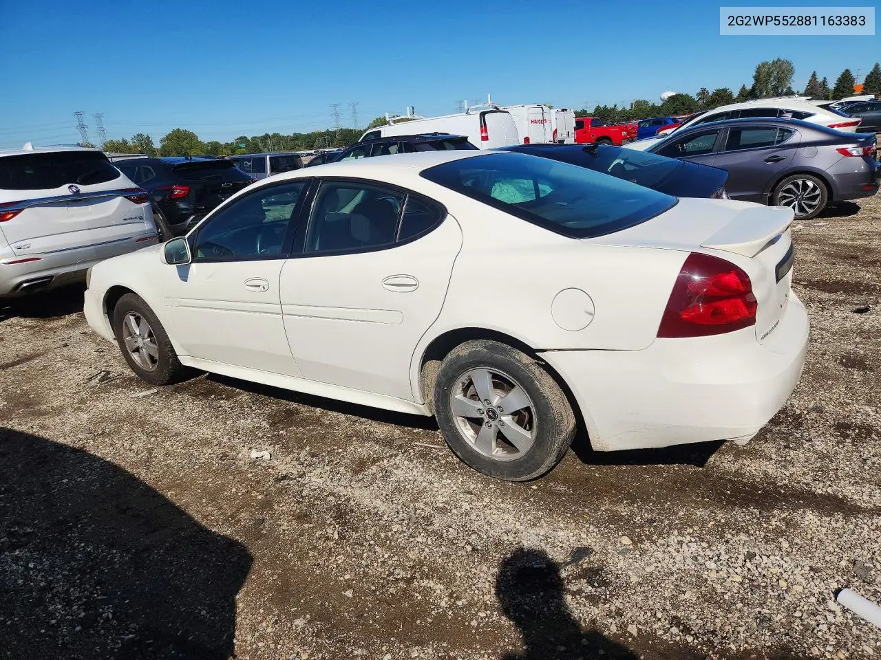 2008 PONTIAC GRAND PRIX VIN 2G2WP552881163383 — фото 2
