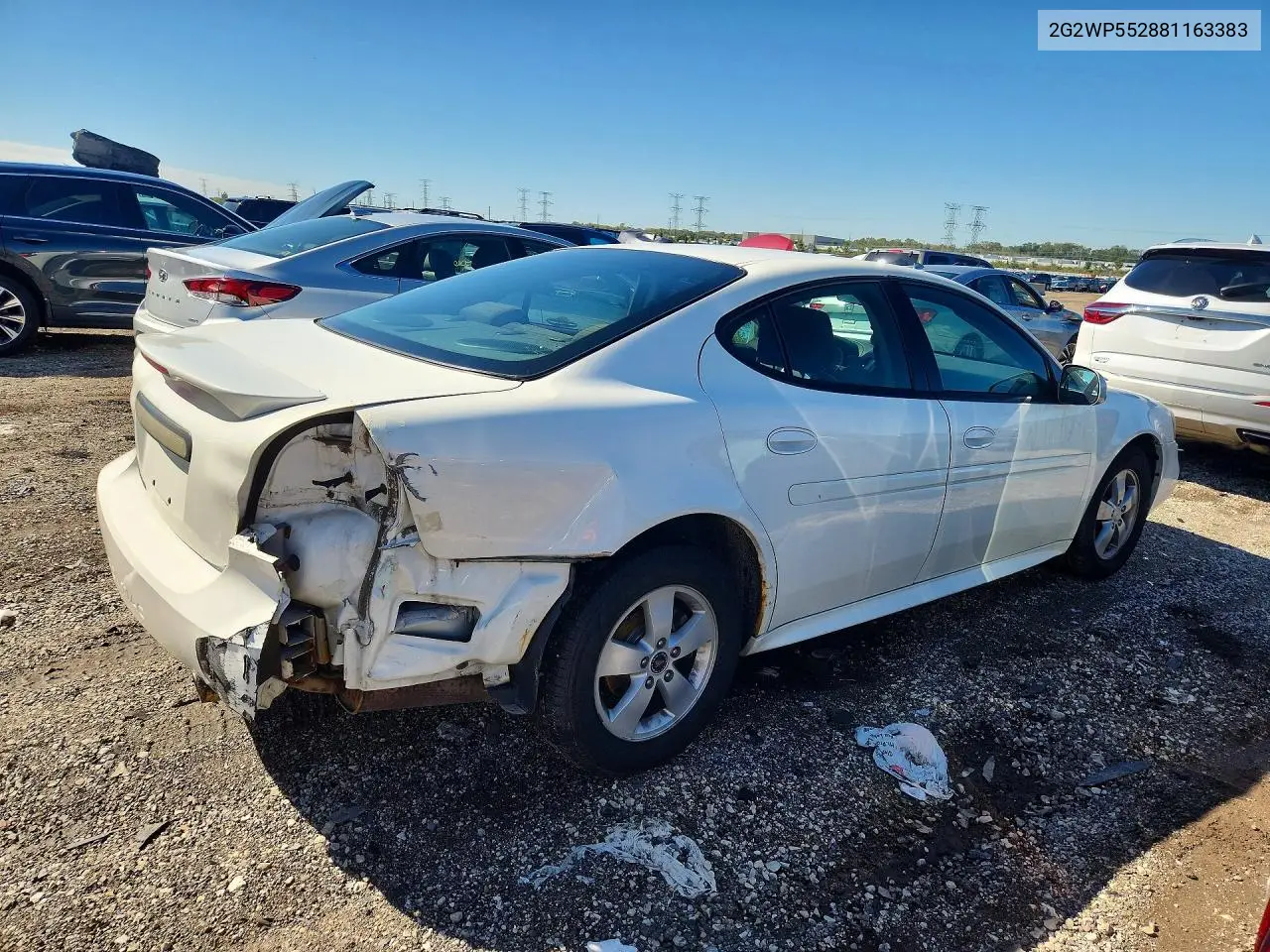 2008 PONTIAC GRAND PRIX VIN 2G2WP552881163383 — фото 3