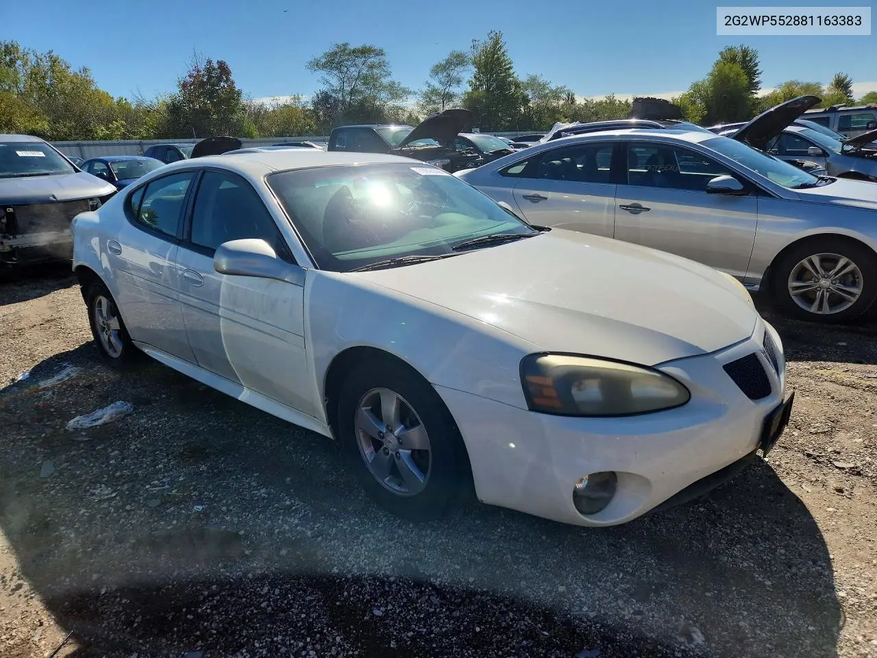 2008 PONTIAC GRAND PRIX VIN 2G2WP552881163383 — фото 4