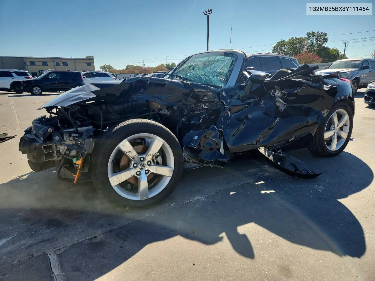 PONTIAC SOLSTICE 2008, VIN 1G2MB35BX8Y111454