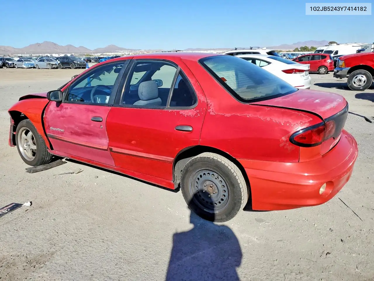 2000 PONTIAC SUNFIRE VIN 1G2JB5243Y7414182 — фото 2