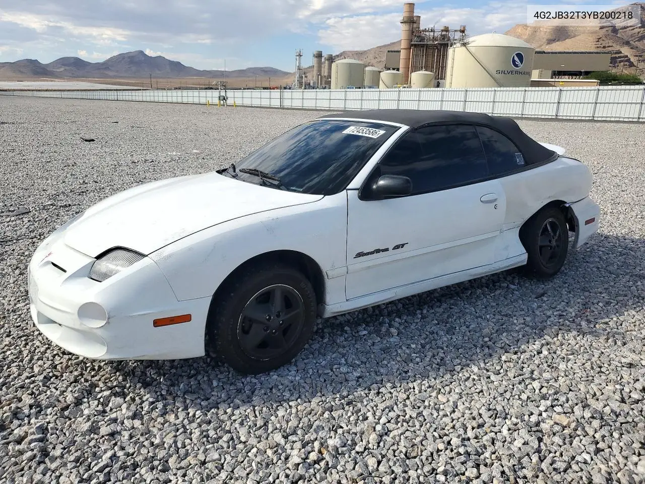PONTIAC SUNFIRE 2000, VIN 4G2JB32T3YB200218