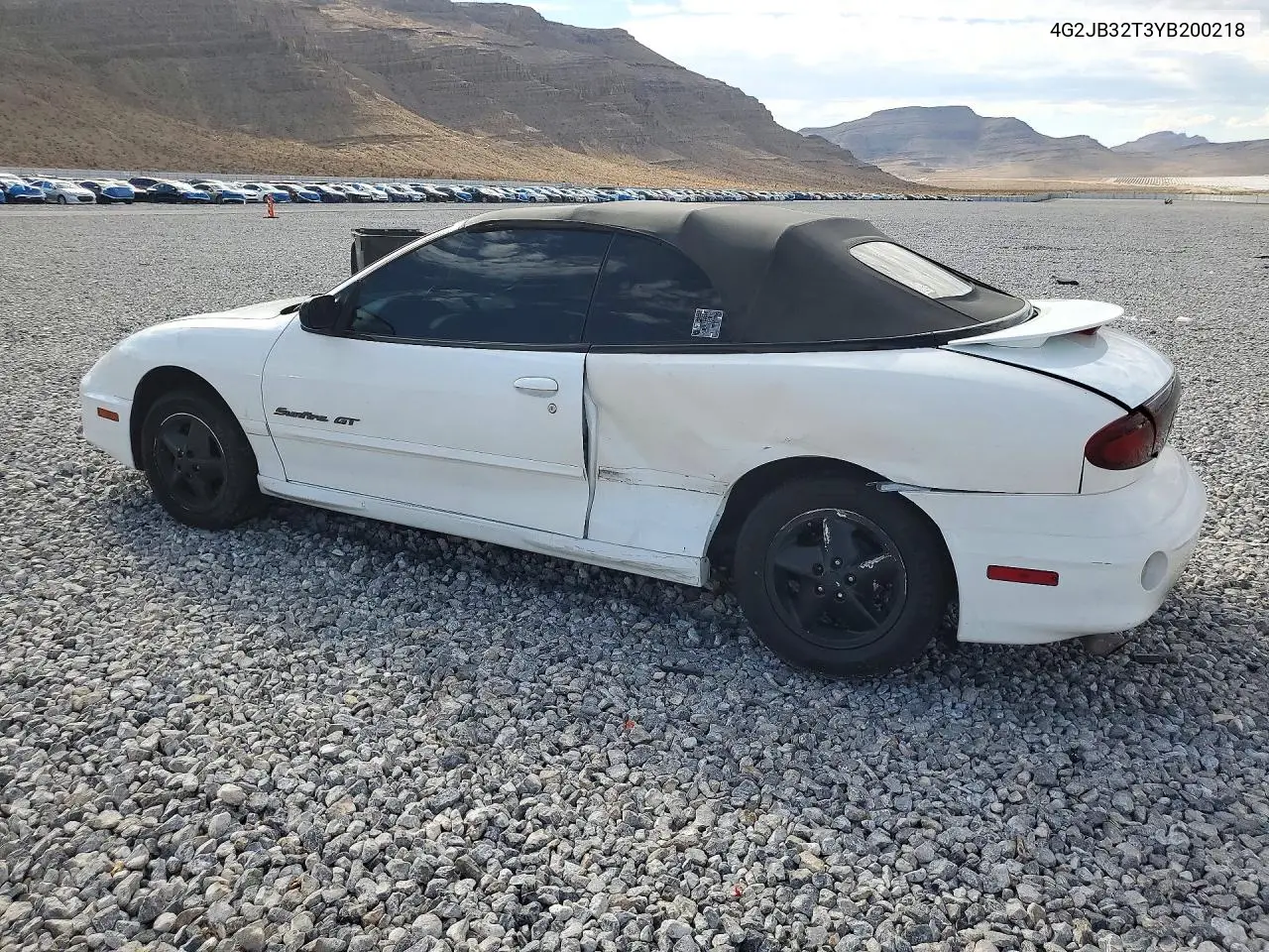 2000 PONTIAC SUNFIRE VIN 4G2JB32T3YB200218 — фото 2