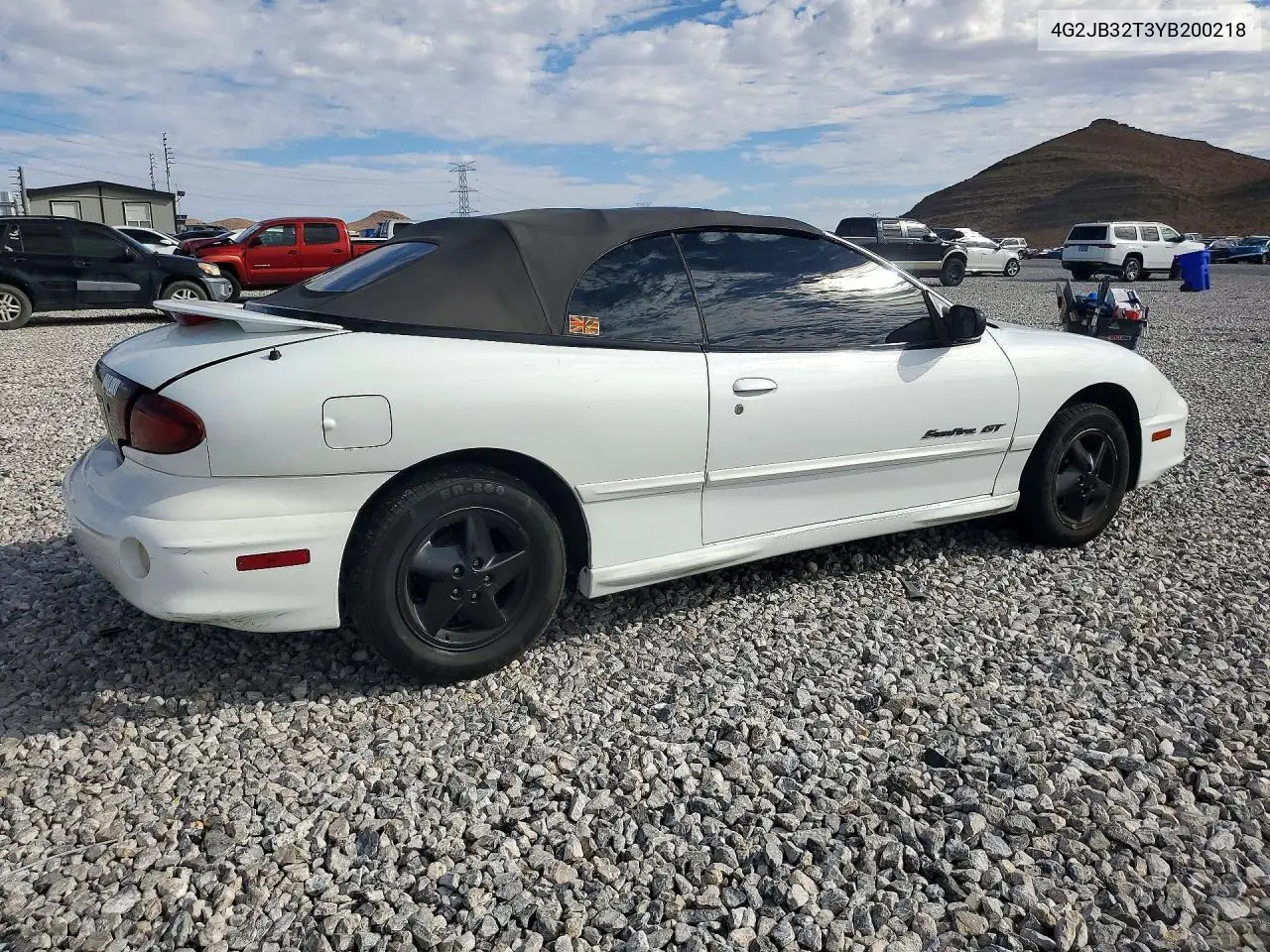 2000 PONTIAC SUNFIRE VIN 4G2JB32T3YB200218 — фото 3