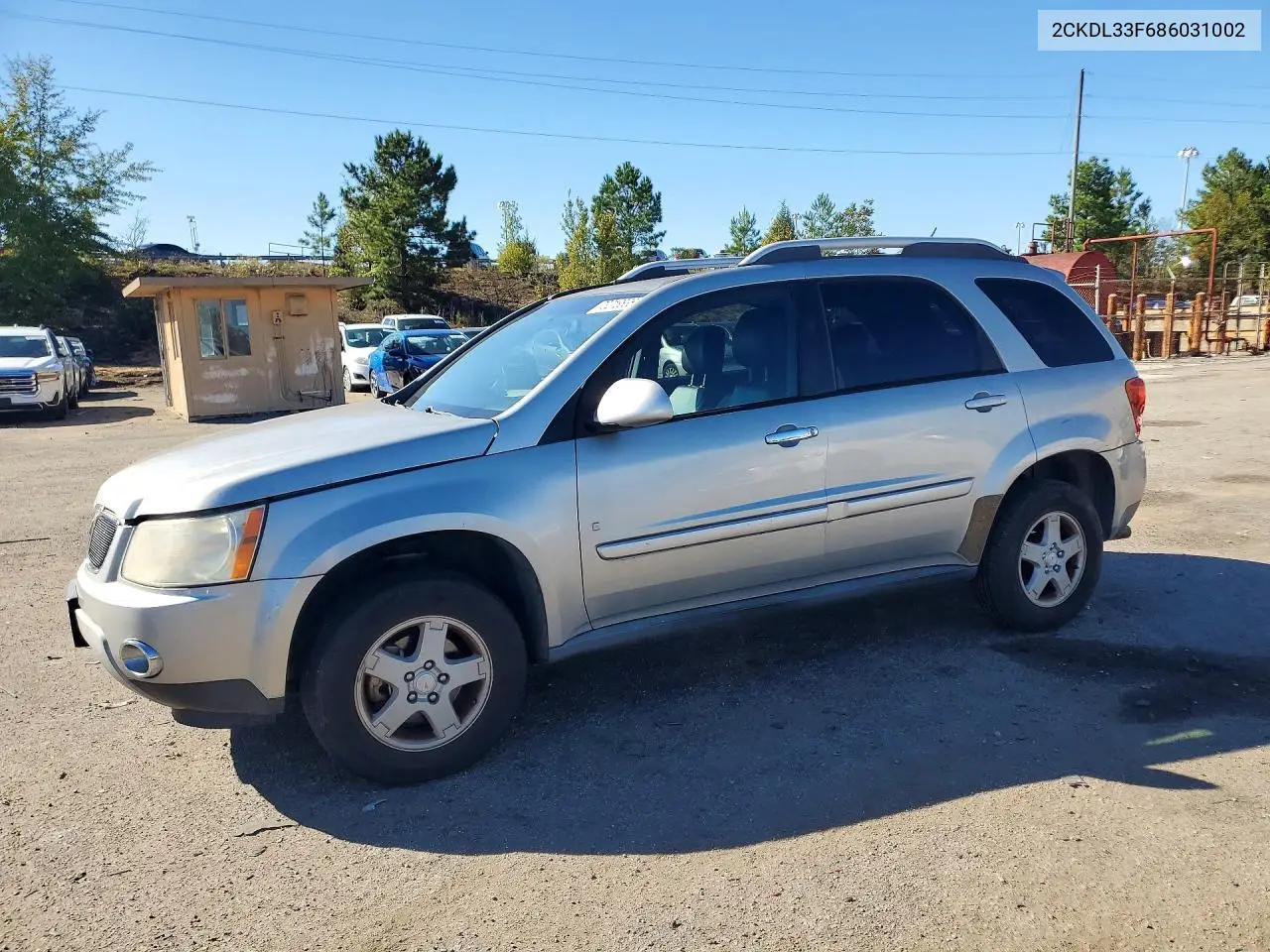 PONTIAC TORRENT 2008, VIN 2CKDL33F686031002