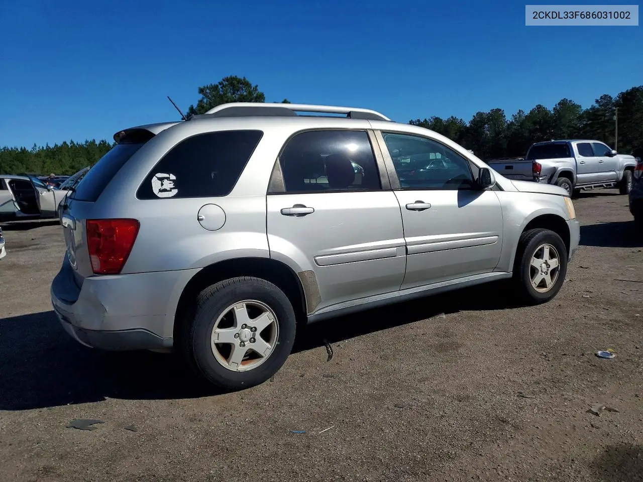 2008 PONTIAC TORRENT VIN 2CKDL33F686031002 — фото 3