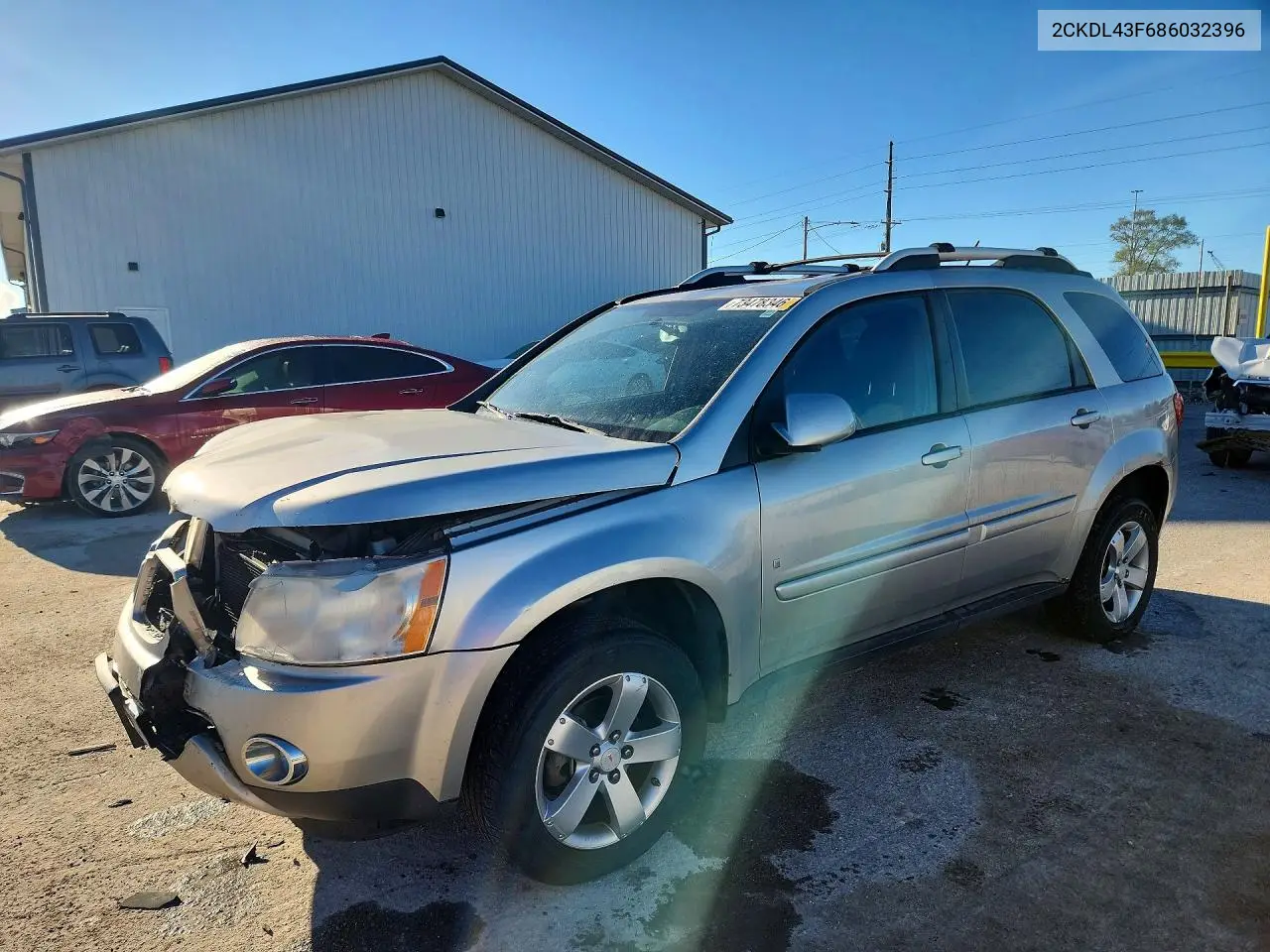 PONTIAC TORRENT 2008, VIN 2CKDL43F686032396