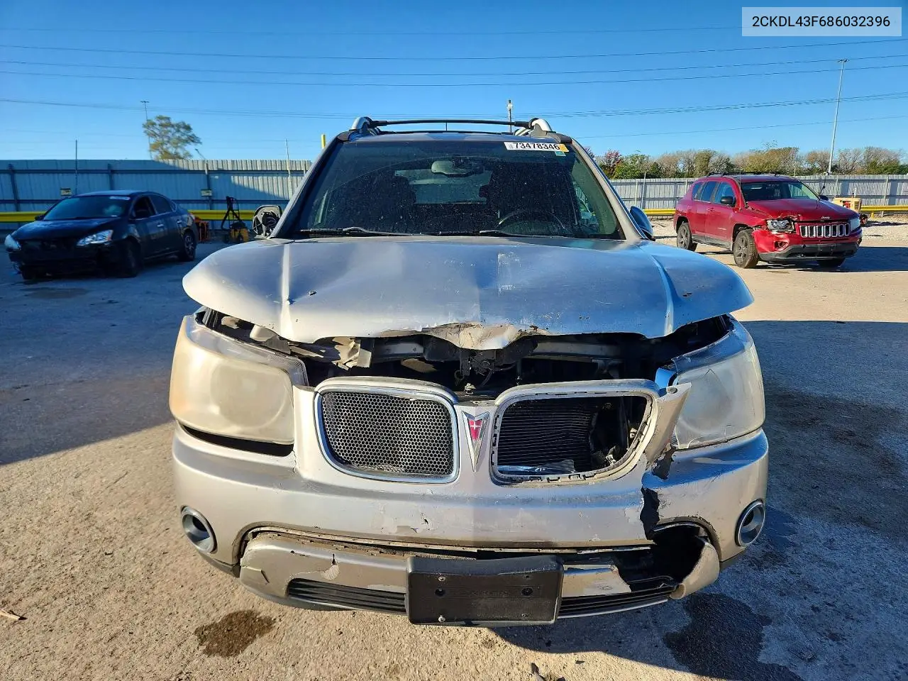 2008 PONTIAC TORRENT VIN 2CKDL43F686032396 — фото 5