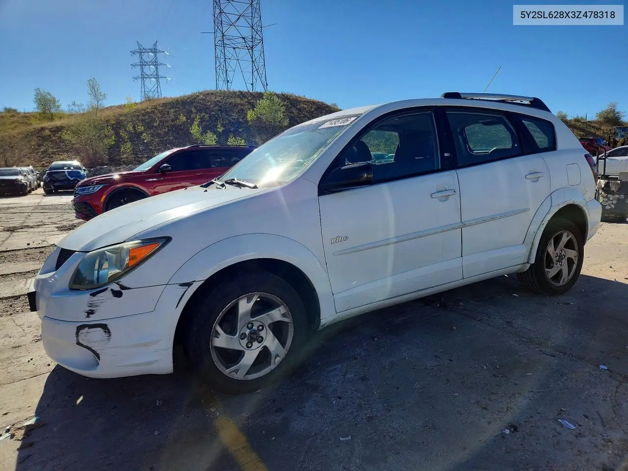 PONTIAC VIBE 2003, VIN 5Y2SL628X3Z478318
