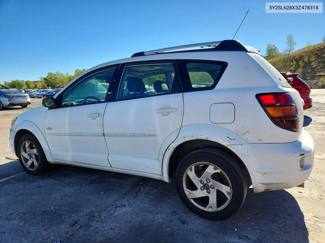2003 PONTIAC VIBE VIN 5Y2SL628X3Z478318 — фото 2