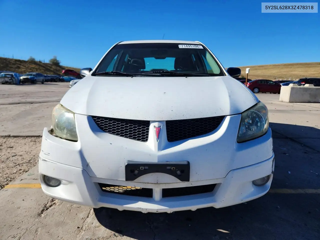 2003 PONTIAC VIBE VIN 5Y2SL628X3Z478318 — фото 5