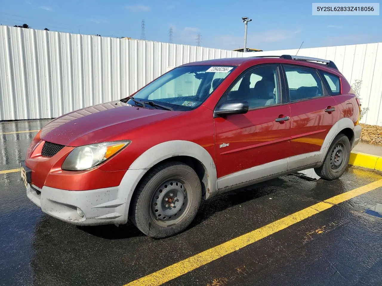 PONTIAC VIBE 2003, VIN 5Y2SL62833Z418056