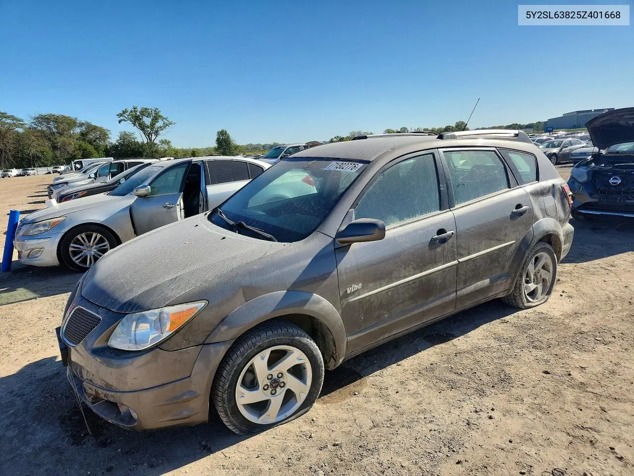 PONTIAC VIBE 2005, VIN 5Y2SL63825Z401668