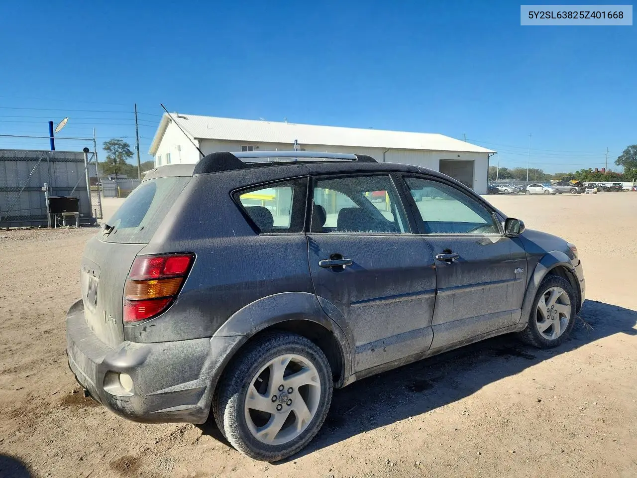 2005 PONTIAC VIBE VIN 5Y2SL63825Z401668 — фото 3