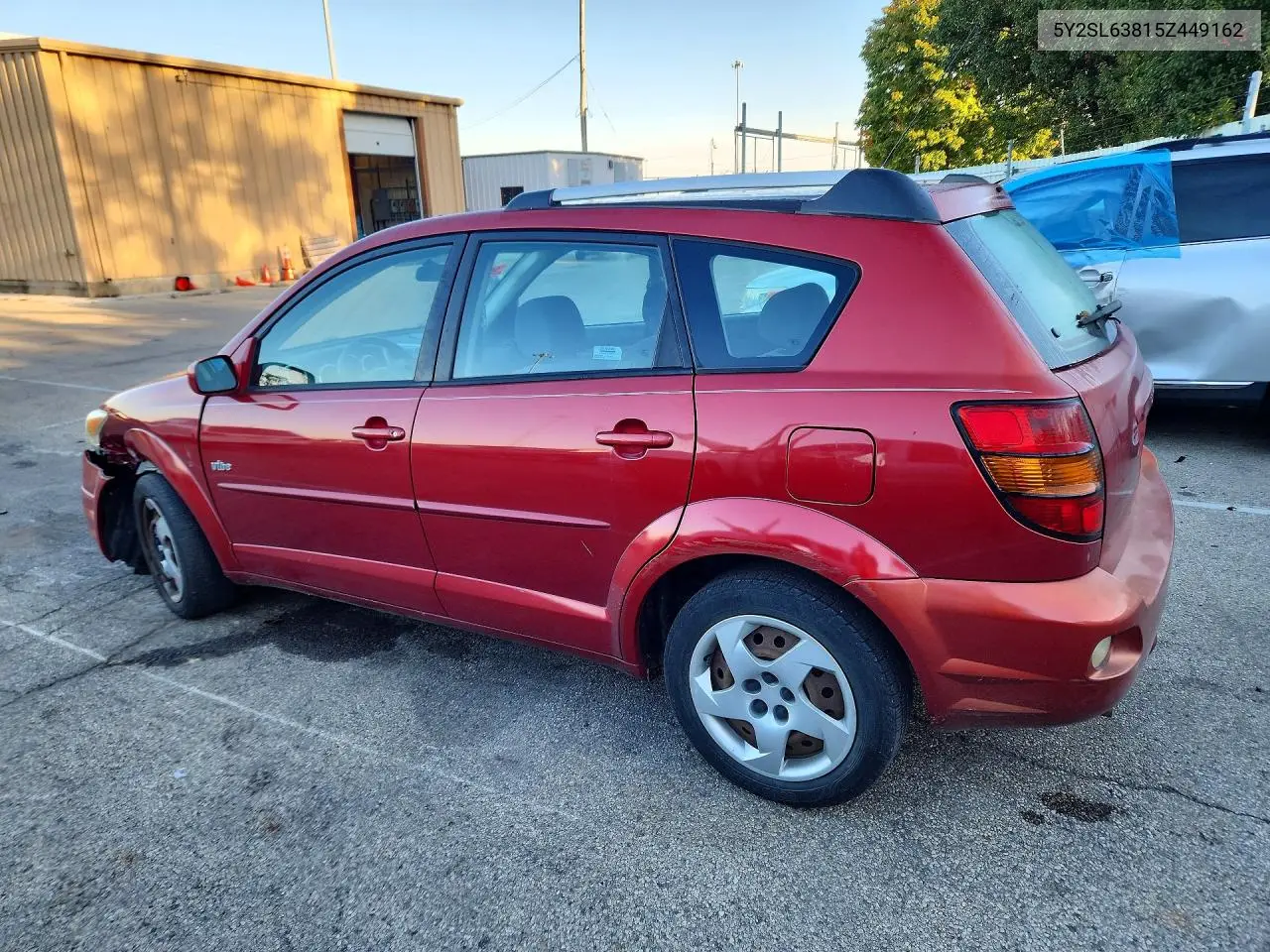 2005 PONTIAC VIBE VIN 5Y2SL63815Z449162 — фото 2