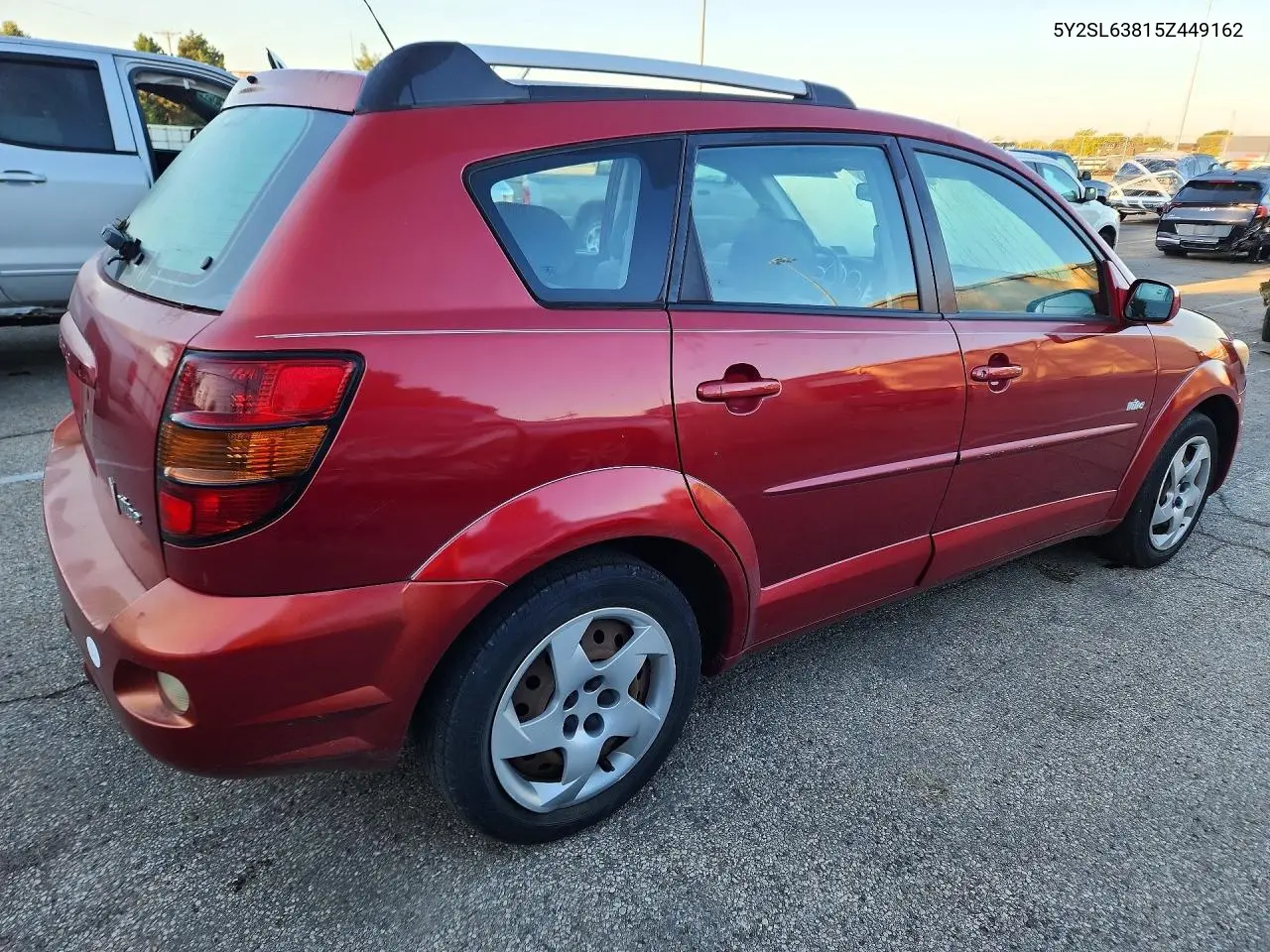 2005 PONTIAC VIBE VIN 5Y2SL63815Z449162 — фото 3