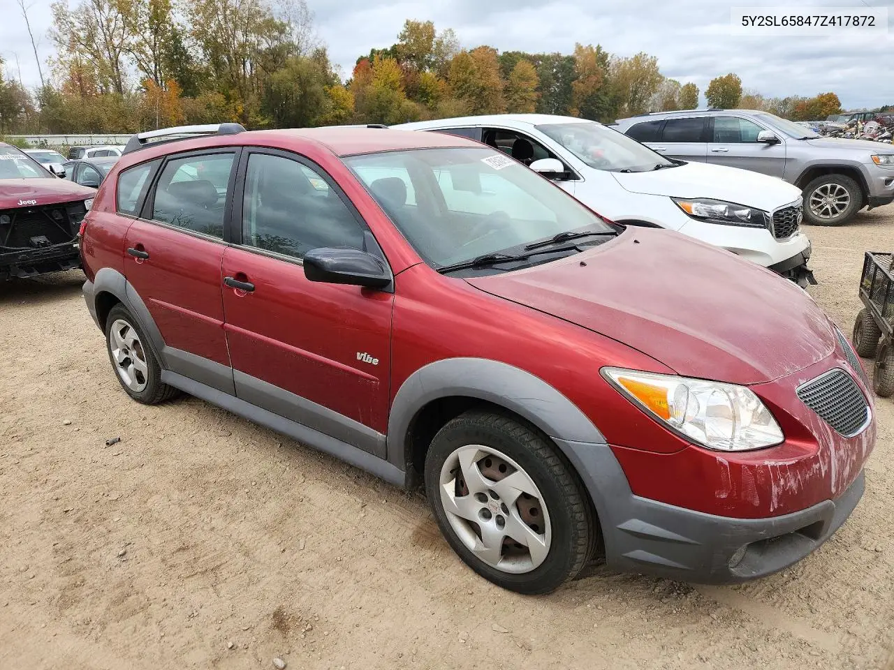 2007 PONTIAC VIBE VIN 5Y2SL65847Z417872 — фото 4