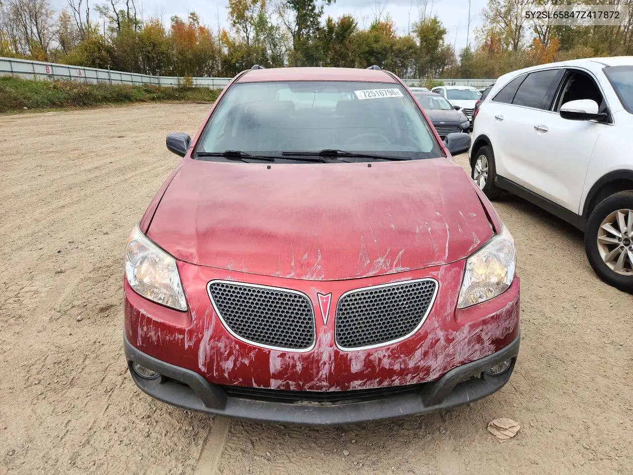 2007 PONTIAC VIBE VIN 5Y2SL65847Z417872 — фото 5