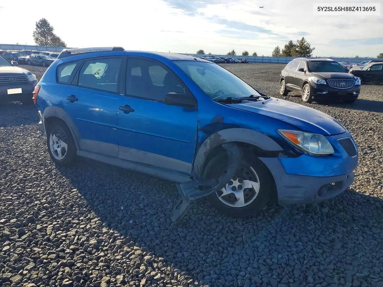 2008 PONTIAC VIBE VIN 5Y2SL65H88Z413695 — фото 4