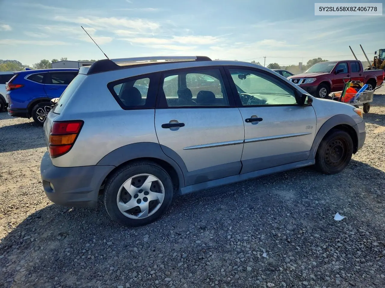 2008 PONTIAC VIBE VIN 5Y2SL658X8Z406778 — фото 3