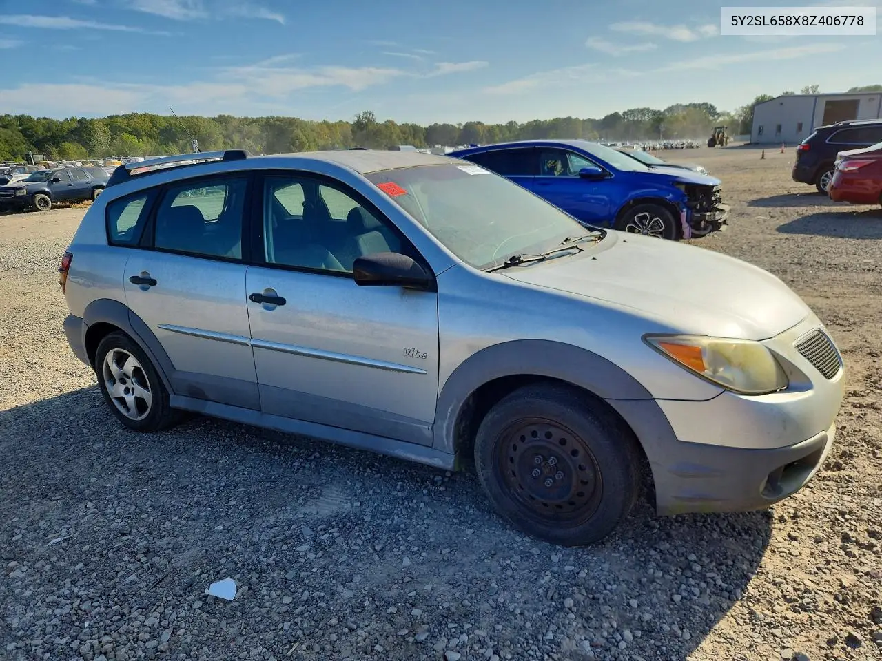 2008 PONTIAC VIBE VIN 5Y2SL658X8Z406778 — фото 4