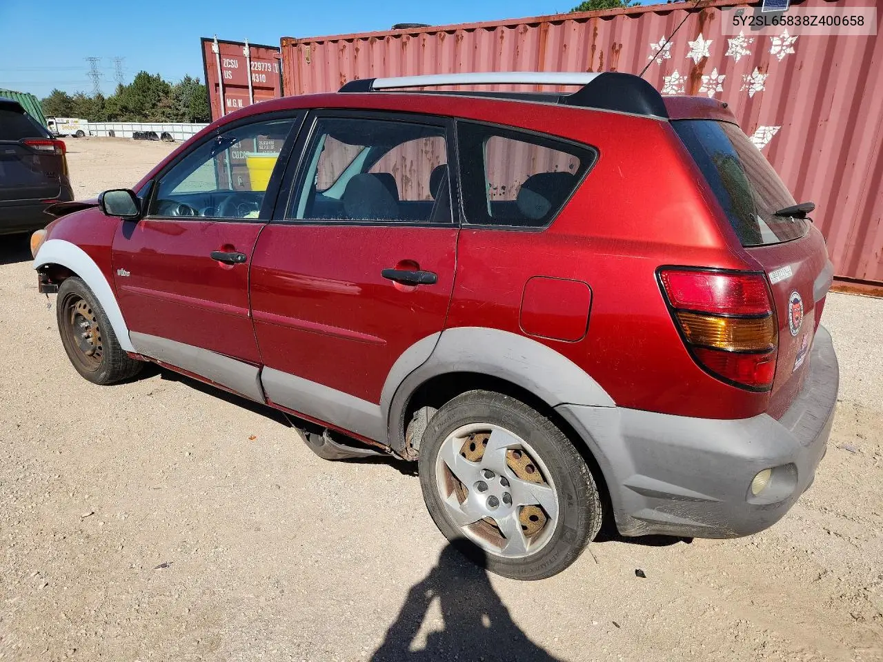 2008 PONTIAC VIBE VIN 5Y2SL65838Z400658 — фото 2