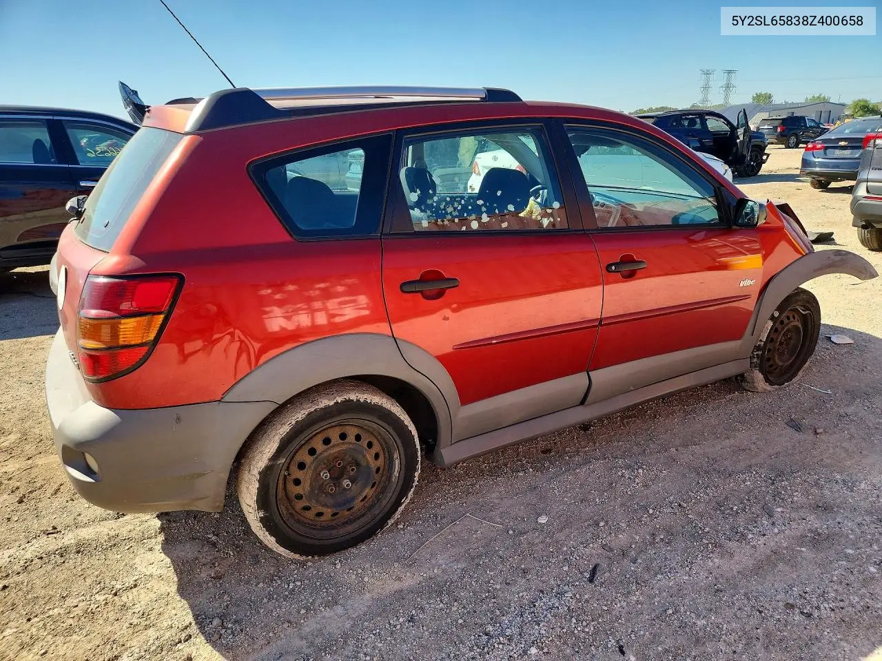 2008 PONTIAC VIBE VIN 5Y2SL65838Z400658 — фото 3