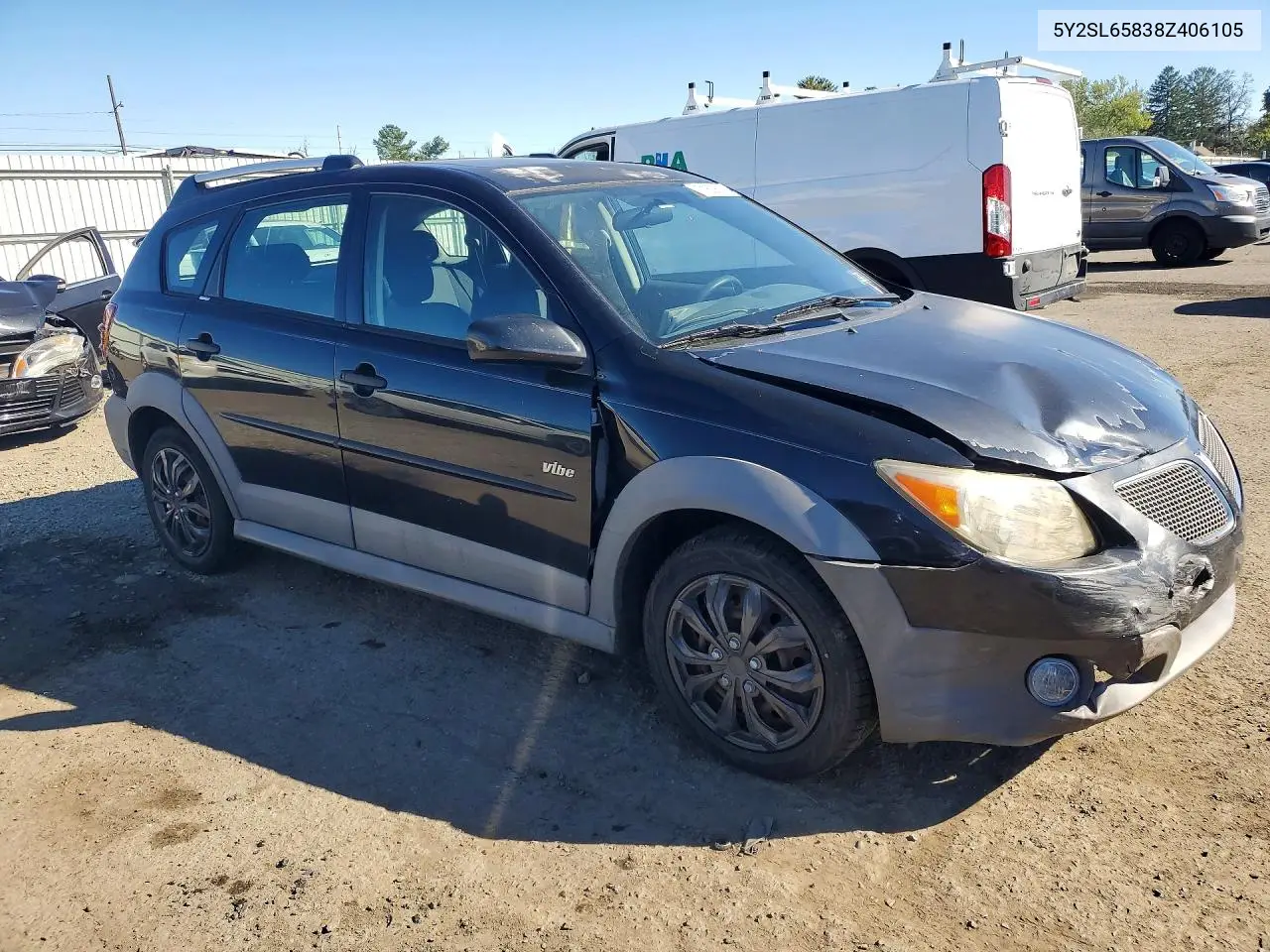 2008 PONTIAC VIBE VIN 5Y2SL65838Z406105 — фото 4