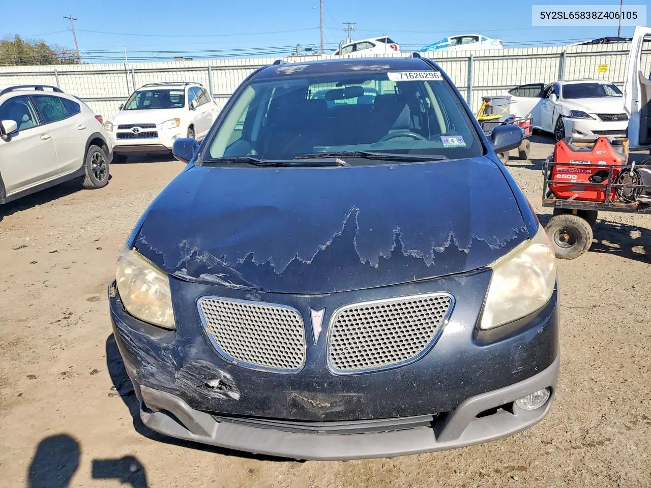 2008 PONTIAC VIBE VIN 5Y2SL65838Z406105 — фото 5