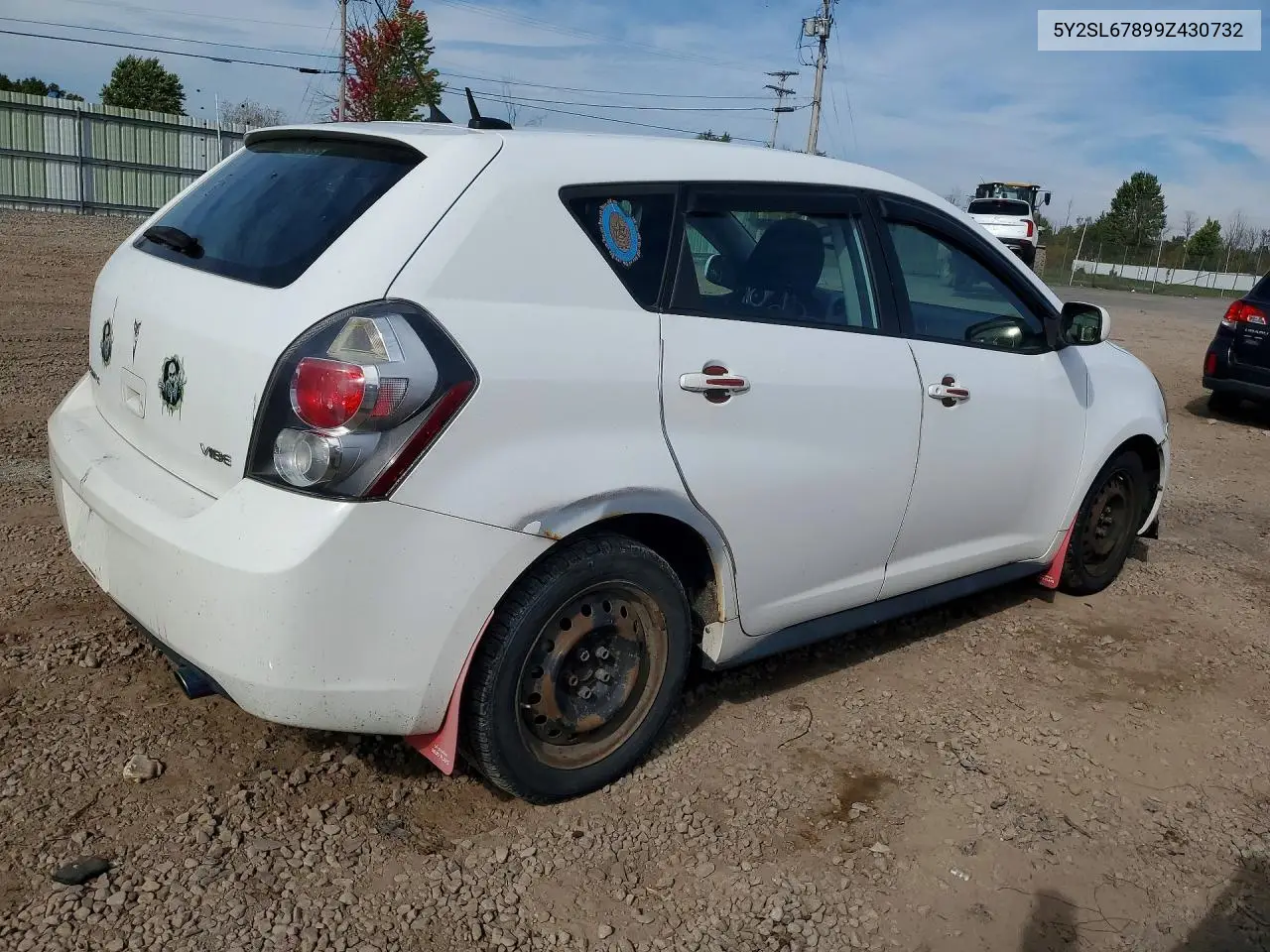 2009 PONTIAC VIBE VIN 5Y2SL67899Z430732 — фото 3