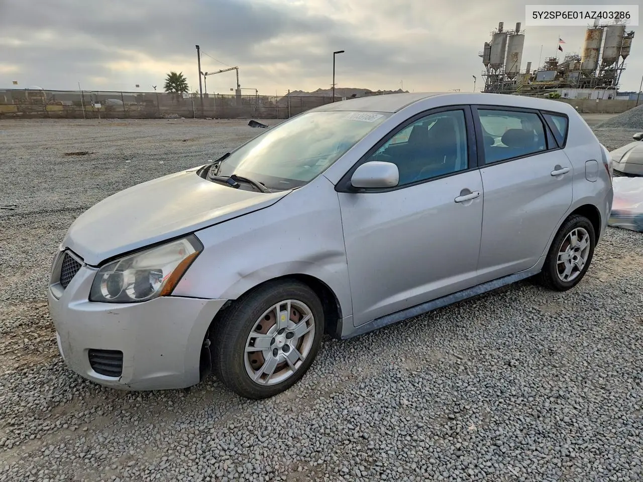 PONTIAC VIBE 2010, VIN 5Y2SP6E01AZ403286