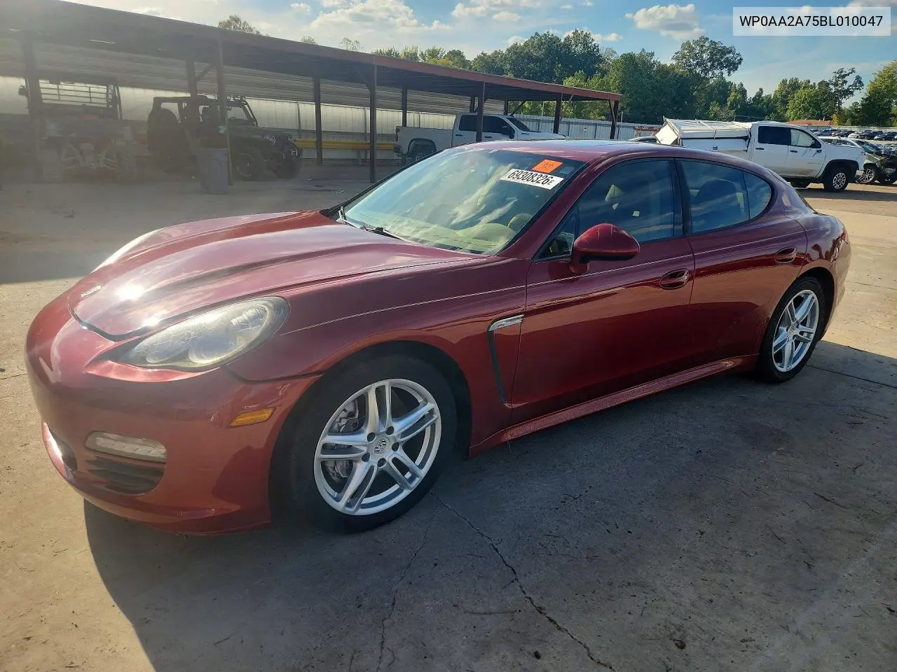 PORSCHE PANAMERA 2011, VIN WP0AA2A75BL010047