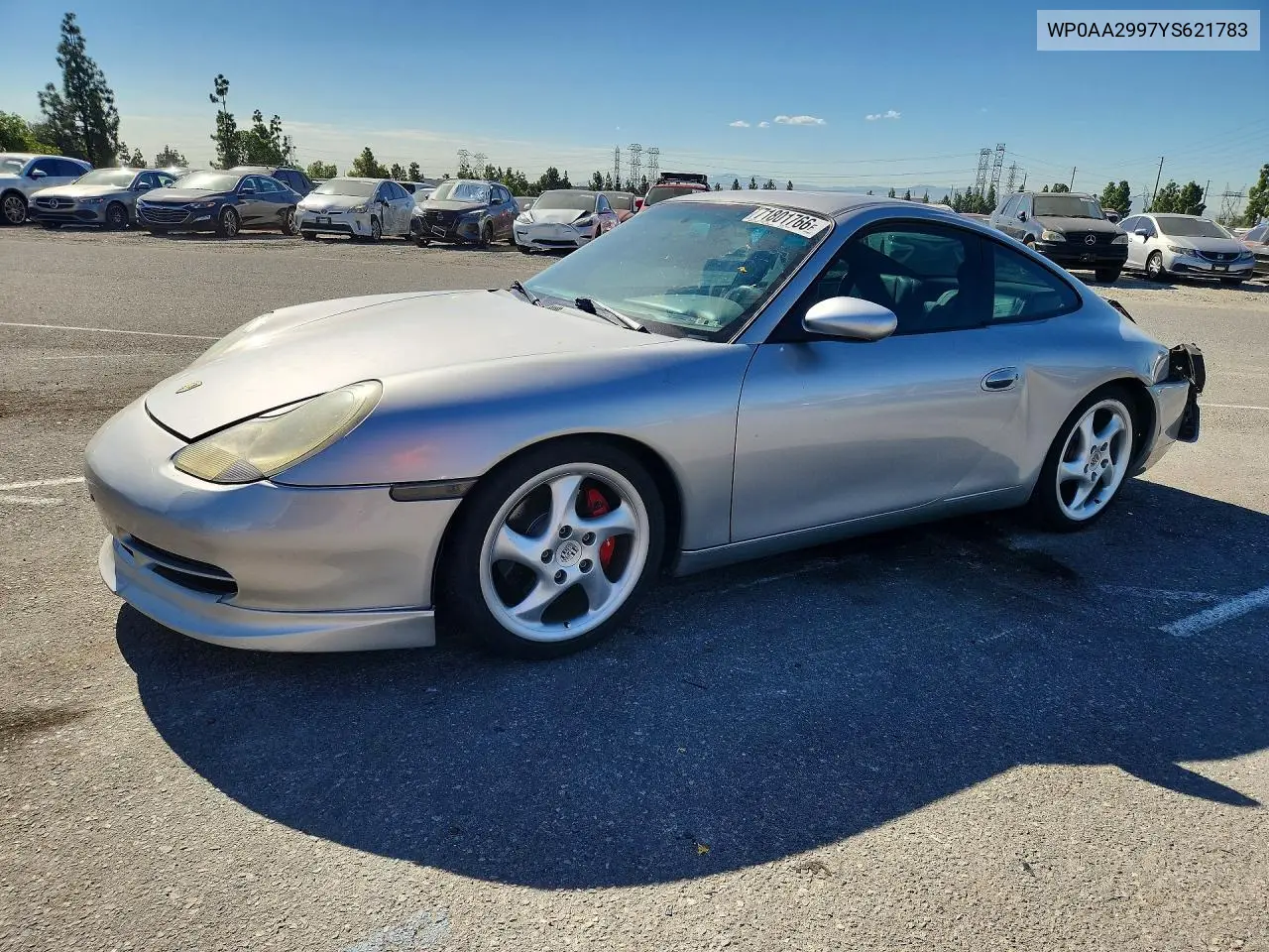 PORSCHE 911 2000, VIN WP0AA2997YS621783