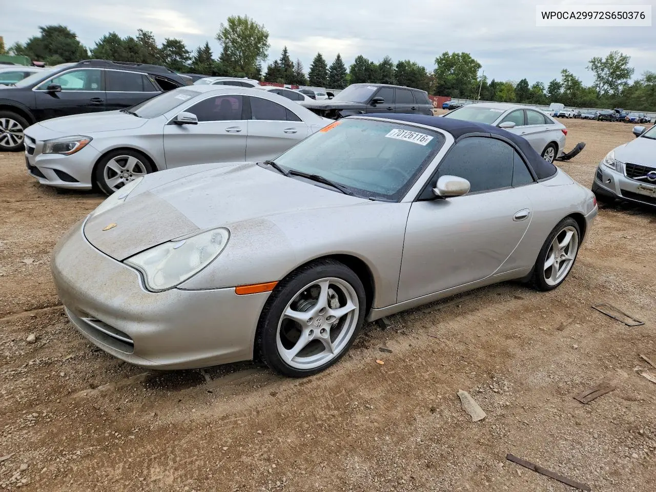 PORSCHE 911 2002, VIN WP0CA29972S650376