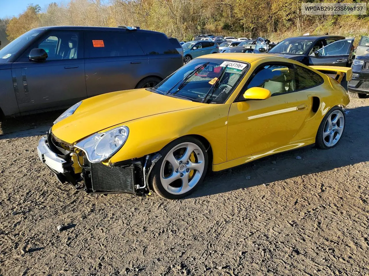 PORSCHE 911 2003, VIN WP0AB29923S696137