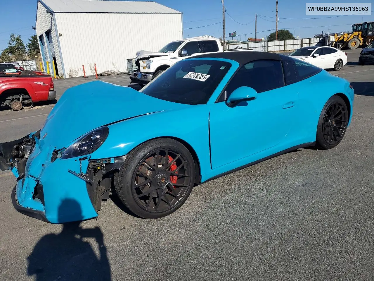 PORSCHE 911 2017, VIN WP0BB2A99HS136963