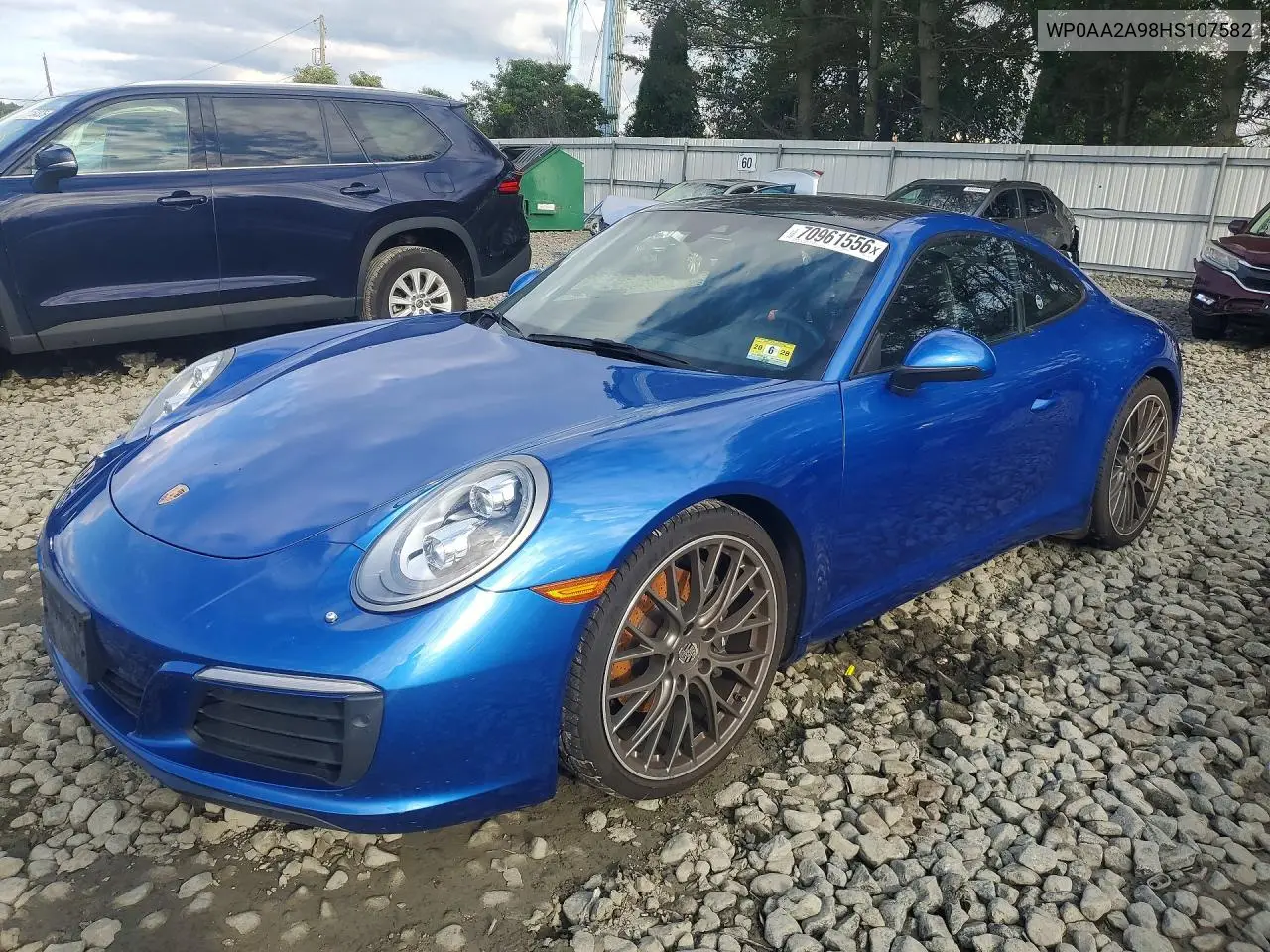 PORSCHE 911 2017, VIN WP0AA2A98HS107582