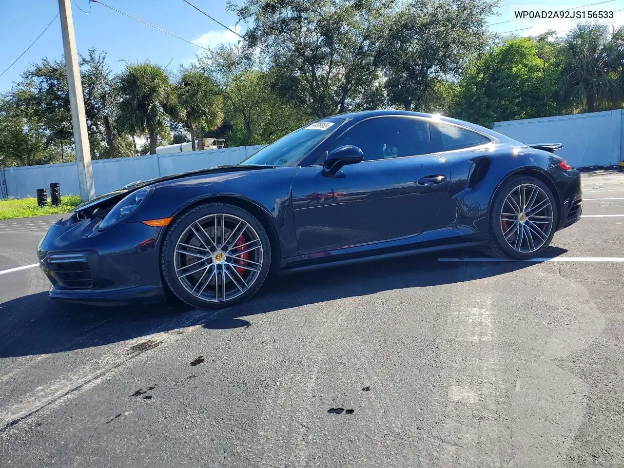 PORSCHE 911 2018, VIN WP0AD2A92JS156533