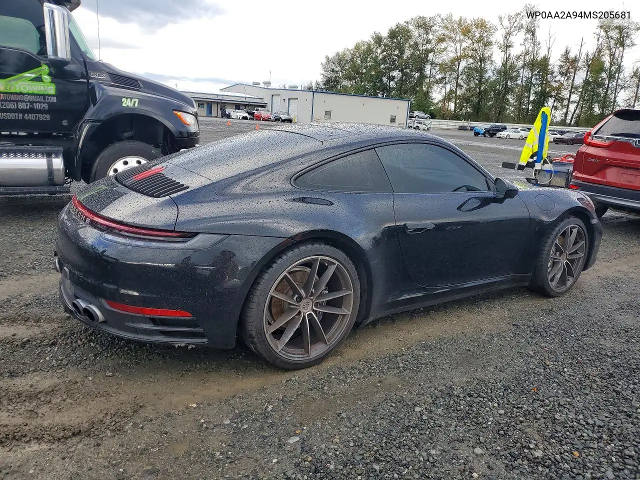 2021 PORSCHE 911 VIN WP0AA2A94MS205681 — фото 3