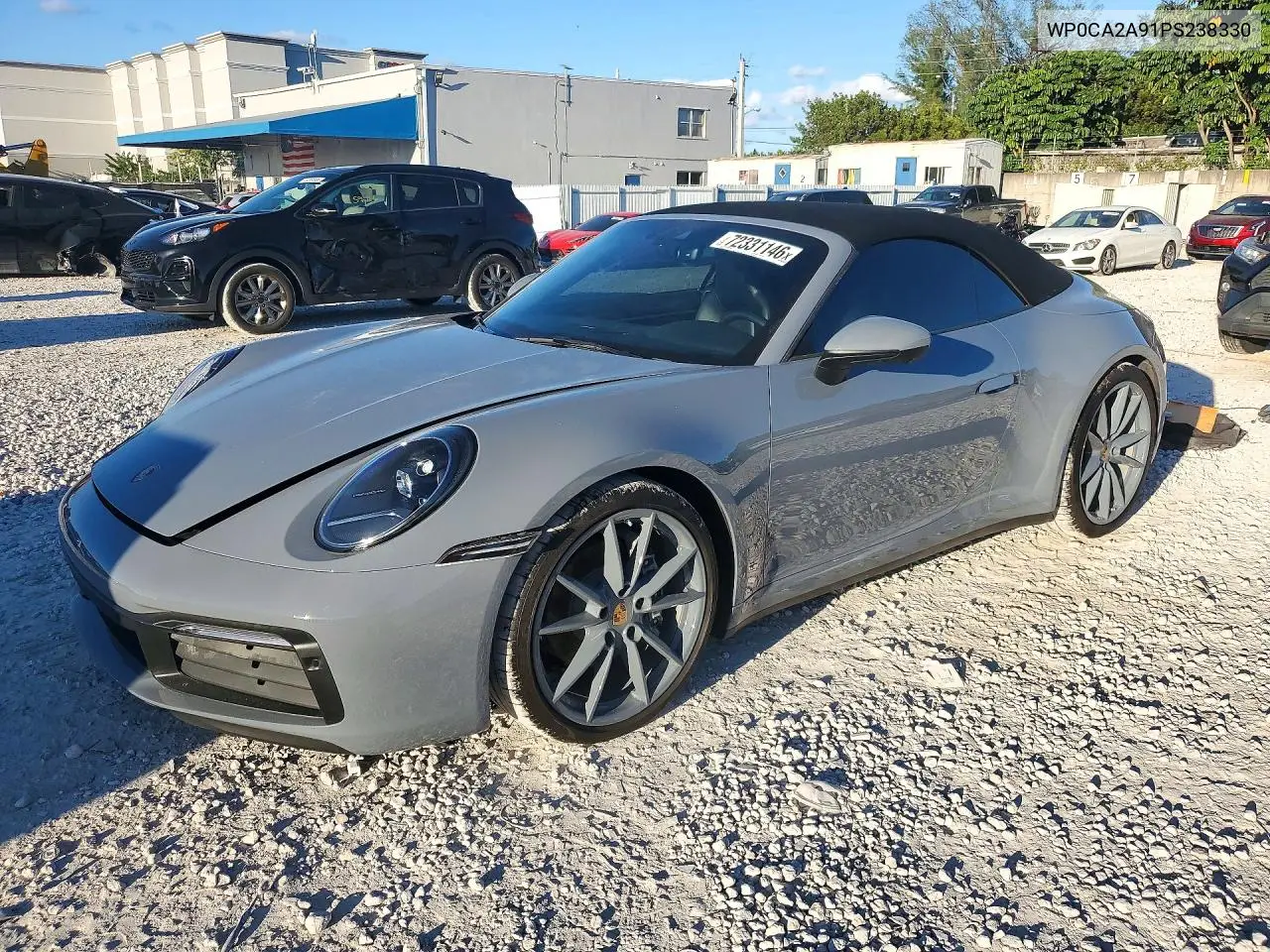 PORSCHE 911 2023, VIN WP0CA2A91PS238330