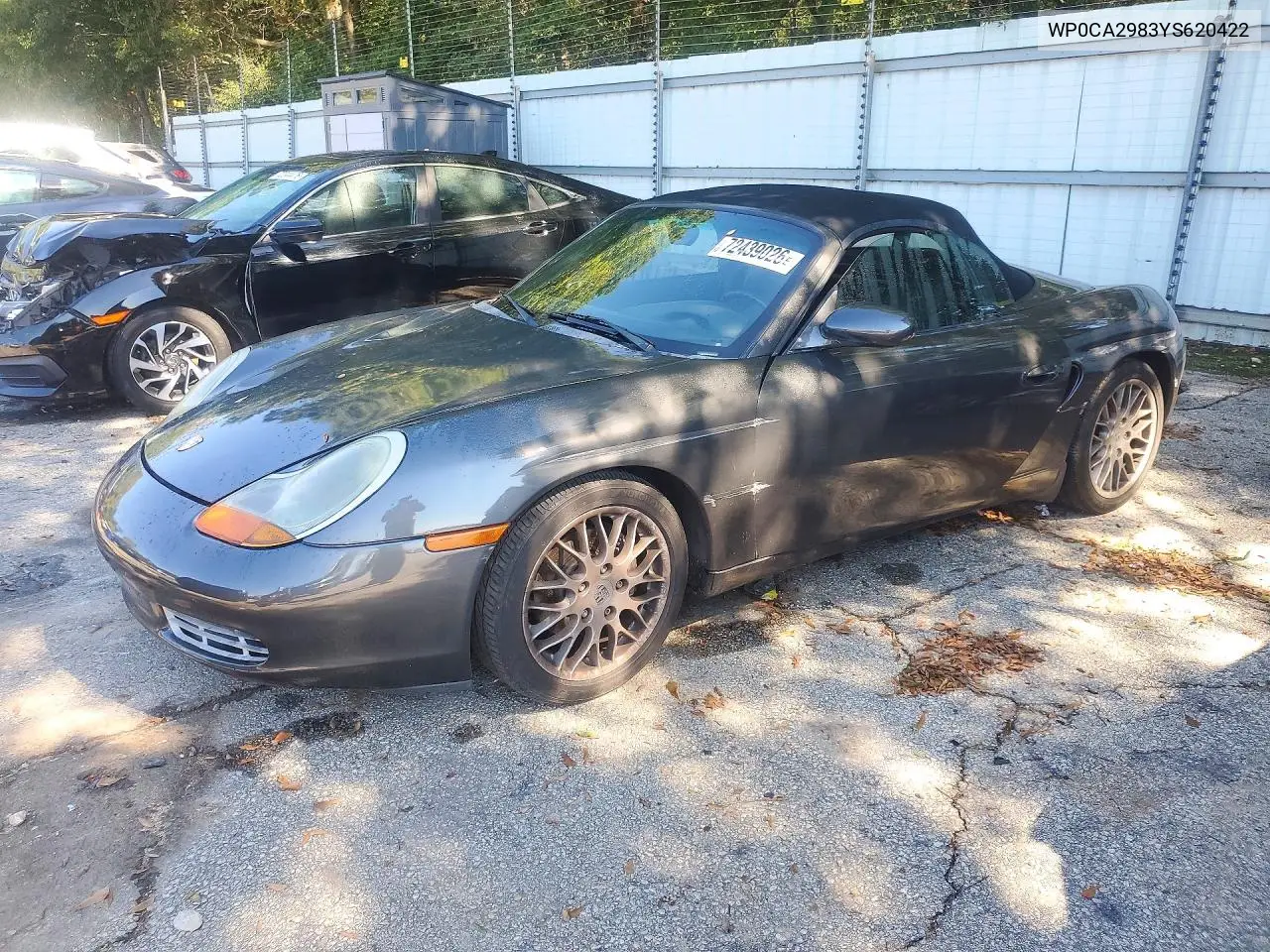 PORSCHE BOXSTER 2000, VIN WP0CA2983YS620422