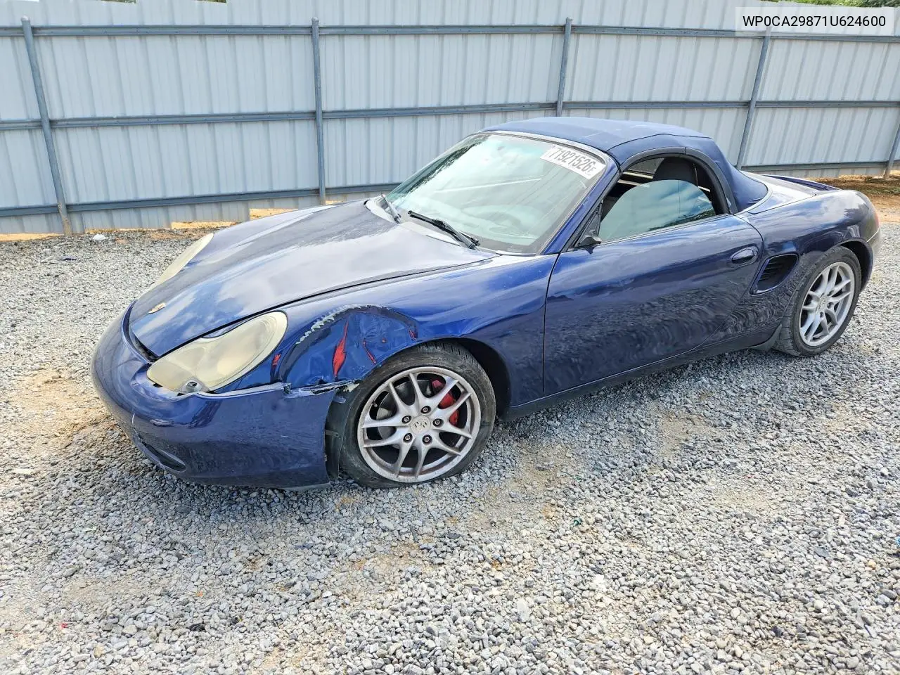 PORSCHE BOXSTER 2001, VIN WP0CA29871U624600