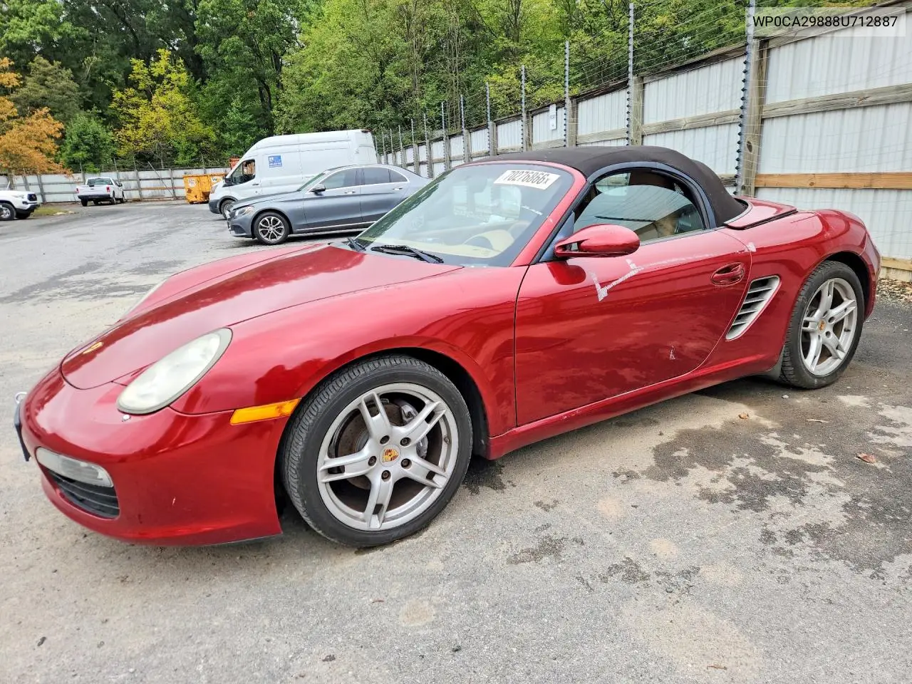 PORSCHE BOXSTER 2008, VIN WP0CA29888U712887