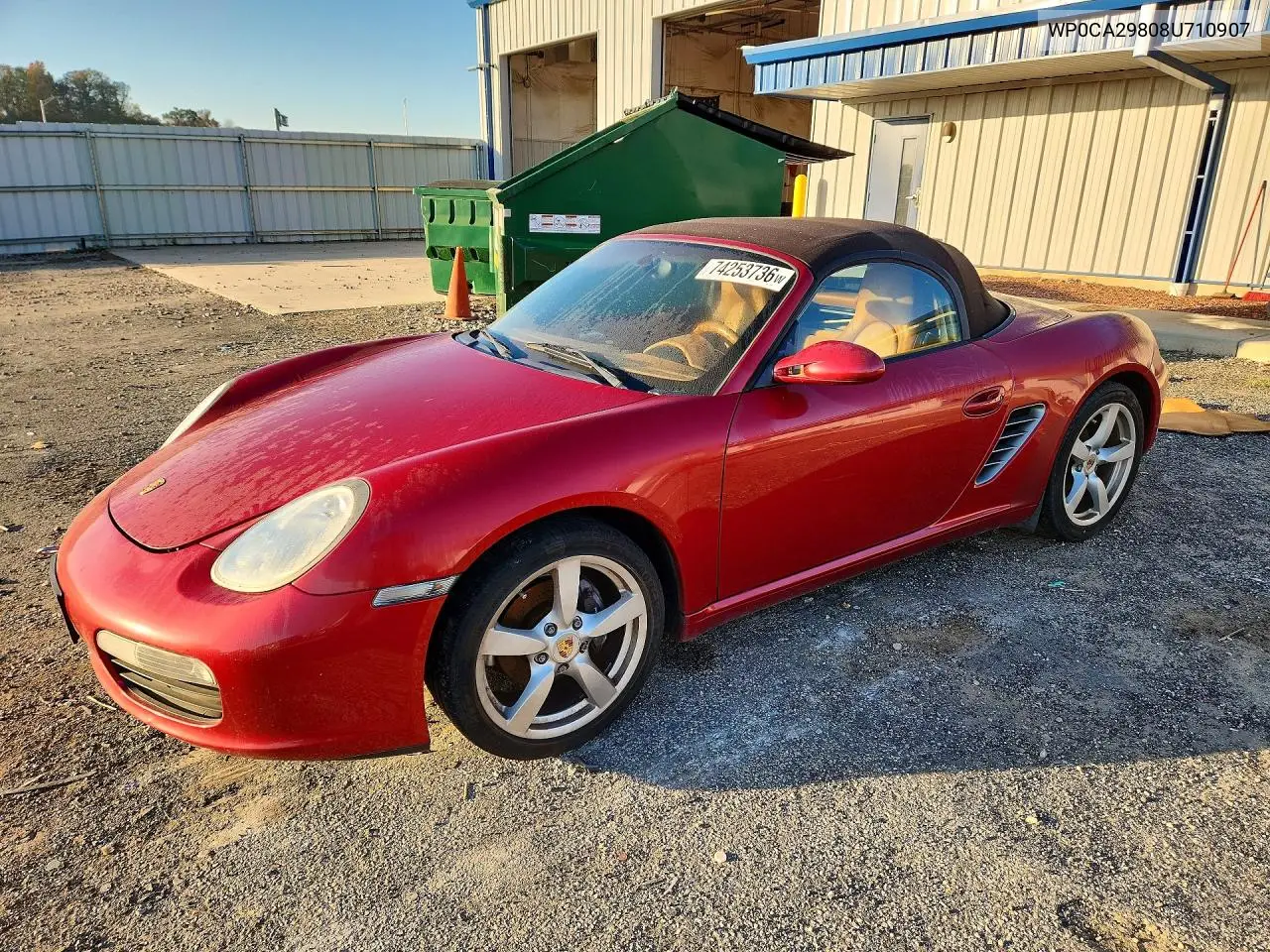 PORSCHE BOXSTER 2008, VIN WP0CA29808U710907