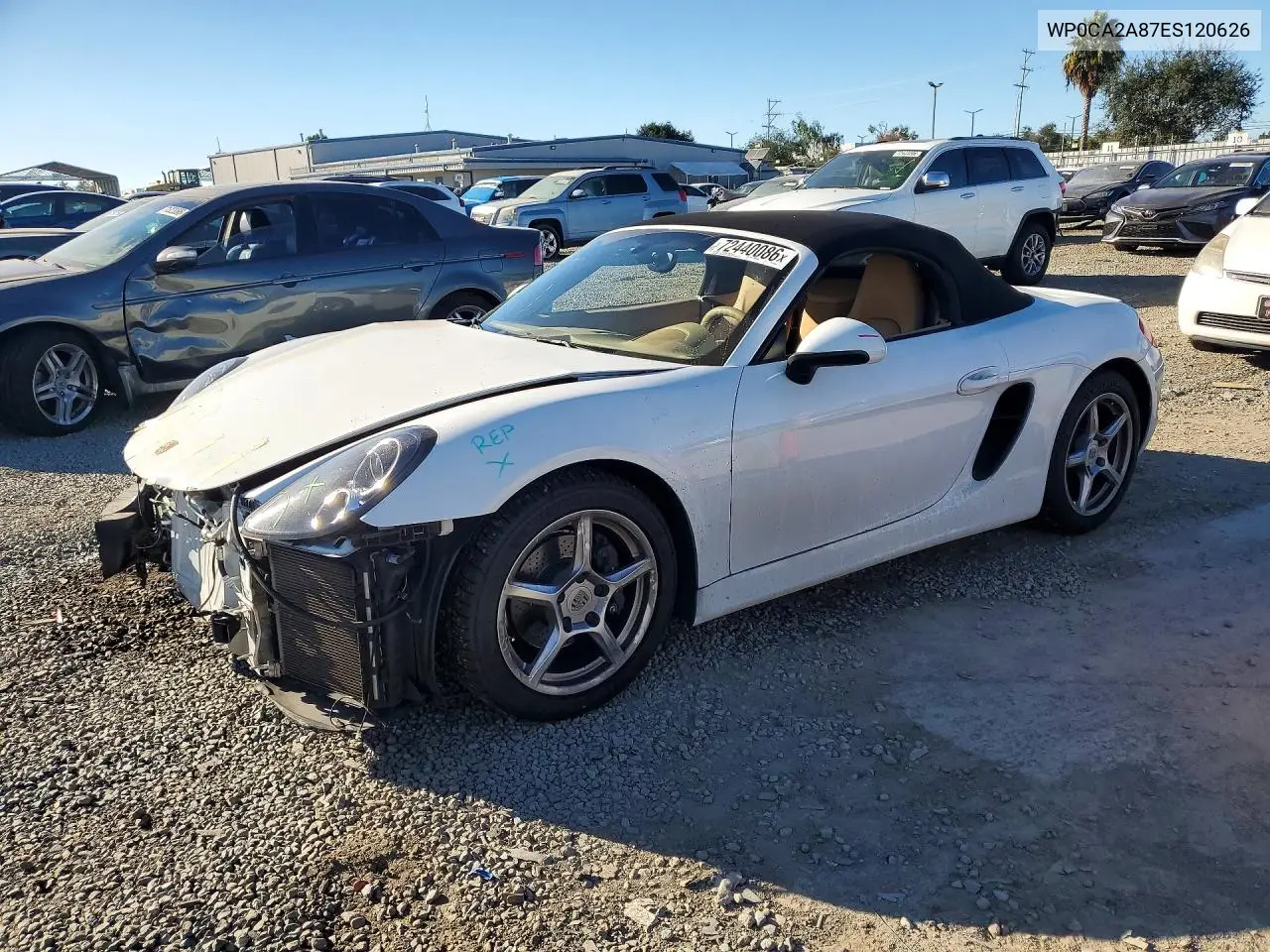 PORSCHE BOXSTER 2014, VIN WP0CA2A87ES120626