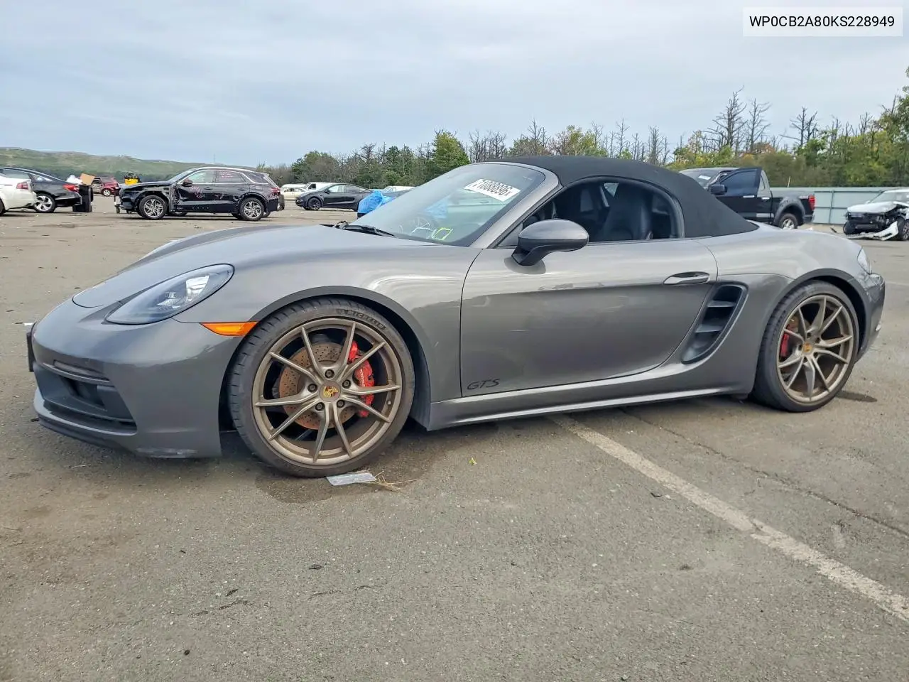 PORSCHE BOXSTER 2019, VIN WP0CB2A80KS228949
