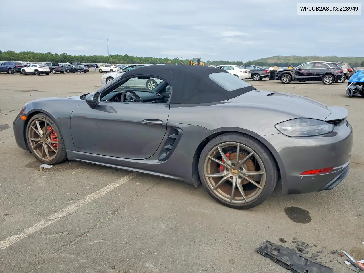 2019 PORSCHE BOXSTER VIN WP0CB2A80KS228949 — фото 2