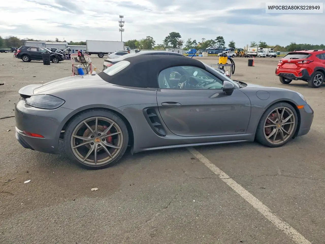 2019 PORSCHE BOXSTER VIN WP0CB2A80KS228949 — фото 3