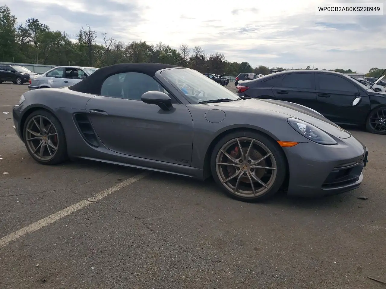 2019 PORSCHE BOXSTER VIN WP0CB2A80KS228949 — фото 4