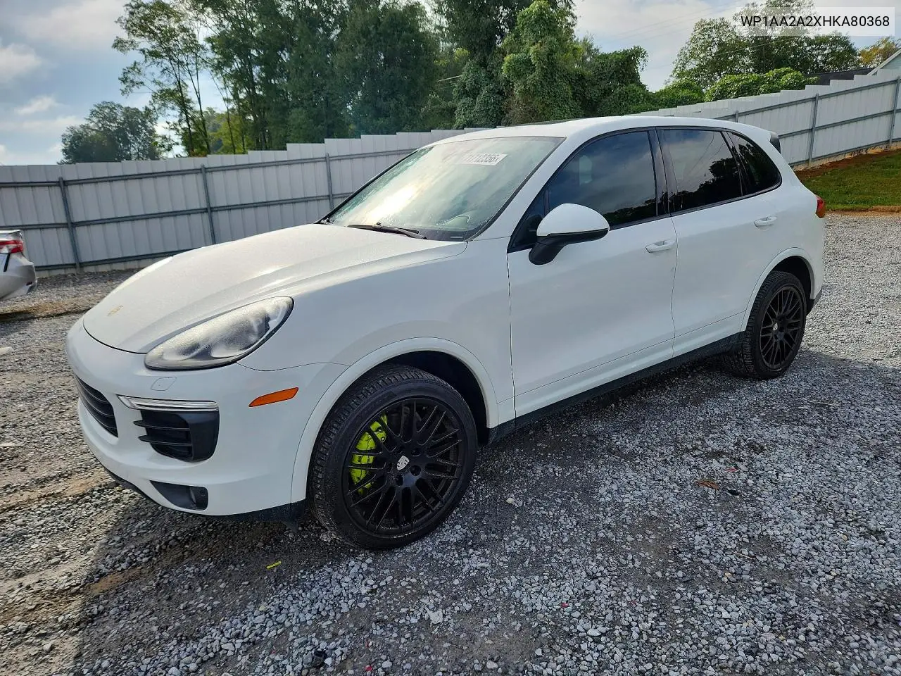 PORSCHE CAYENNE 2017, VIN WP1AA2A2XHKA80368